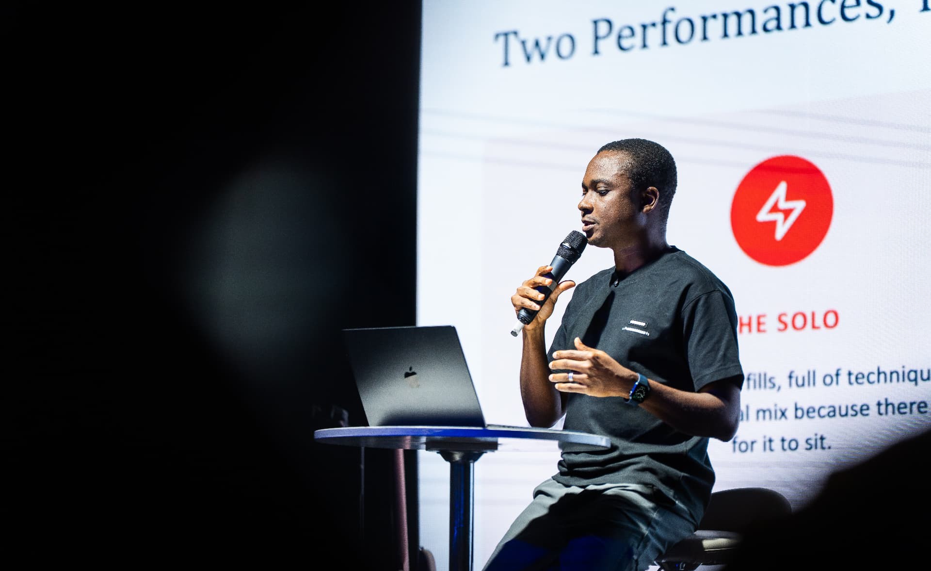 Daniel Ayittah teaching a live session